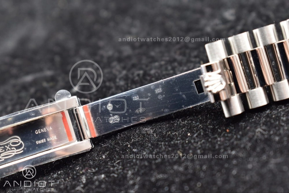 DayDate 40 SS GMF Gain Weight Ice Blue Stick Dial on President Bracelet A2836