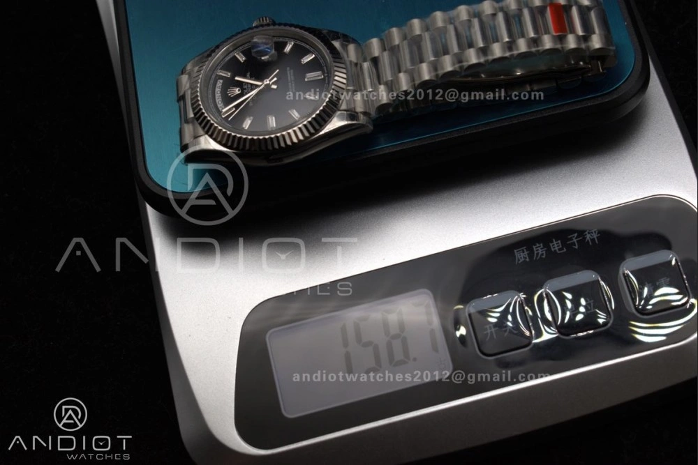 DayDate 40 SS GSF Gain Weight Black Crystal Dial on President Bracelet A2836