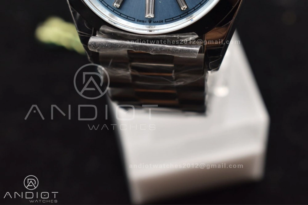 DayDate 40 SS GSF Gain Weight Iced Blue Crystal Dial On President Bracelet A2836