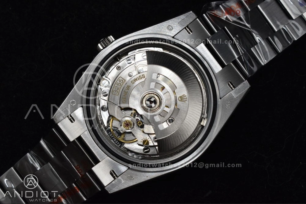 DayDate 40 SS JDF 904L Steel Green Arabic Dial on President Bracelet VR3255 V3 (Gain Weight)