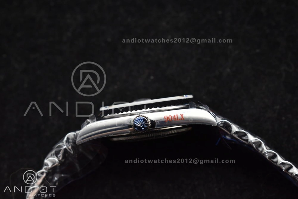 DayDate 40 SS QF Best Edition 904L Steel Blue Black Dial on President Bracelet A2836 V4 (Gain Weight)