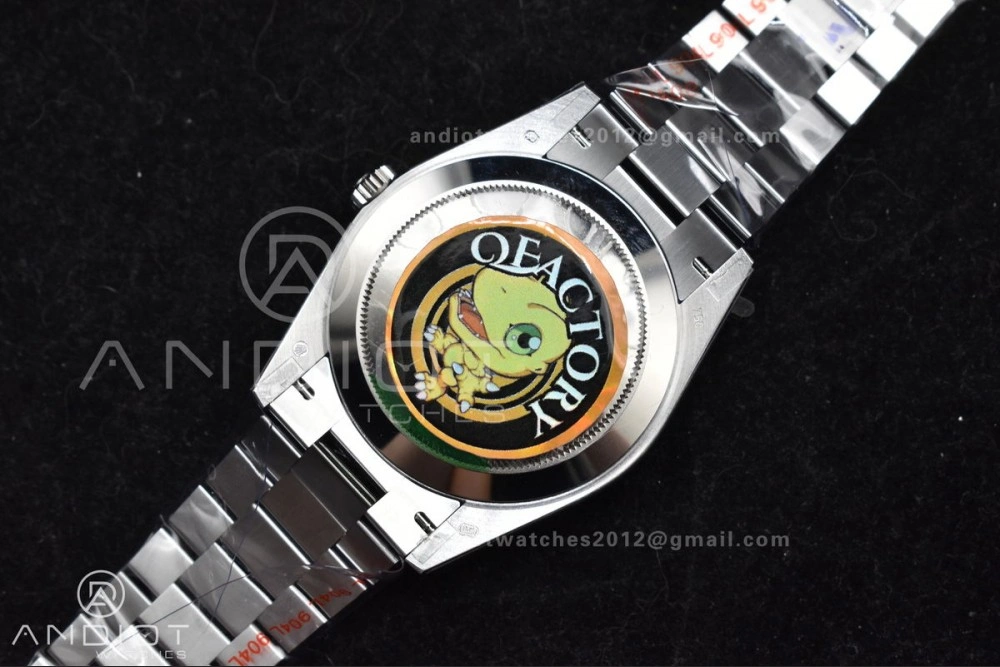 DayDate 40 SS QF Best Edition 904L Steel Blue Black Dial on President Bracelet A2836 V4 (Gain Weight)