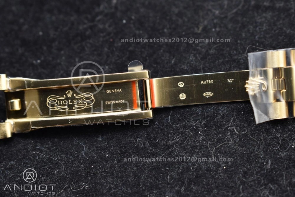 DayDate 40 YG GMF Gain Weight 904L Steel Gold Dial Diamond Markers On President Bracelet A3255 V2