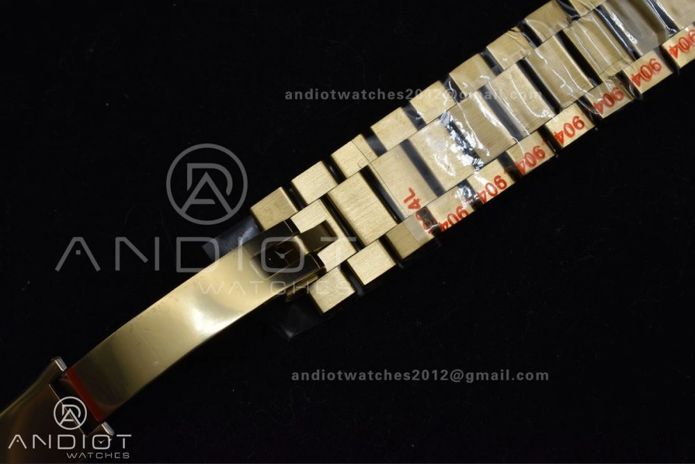 DayDate 40 YG GMF Gain Weight 904L Steel Gold Dial Diamond Markers On President Bracelet A3255 V2