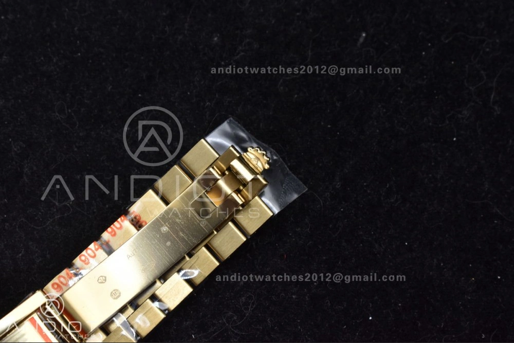 DayDate 40 YG GMF Gain Weight 904L Steel Gold Dial Diamond Markers On President Bracelet A3255 V2
