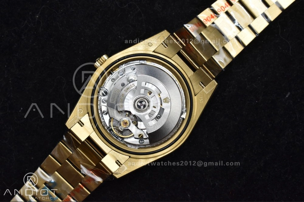 DayDate 40 YG GMF Gain Weight 904L Steel Gold Dial Diamond Markers On President Bracelet A3255 V2
