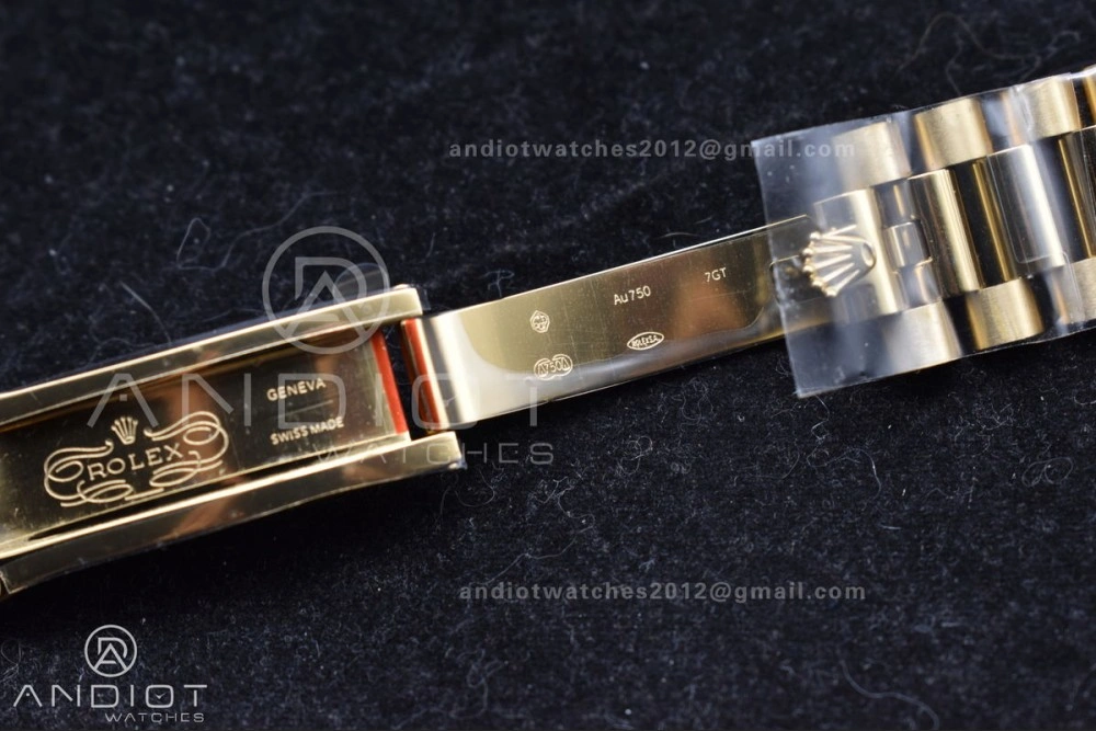 DayDate 40 YG GMF Gain Weight 904L Steel Green Dial Roman Markers on President Bracelet A3255 V2