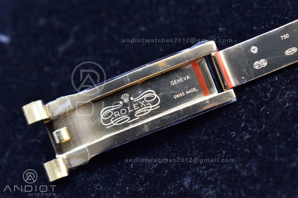 DayDate 40 YG GMF Plated 904L Steel Black Dial Crystal Markers On President Bracelet A2836 V2