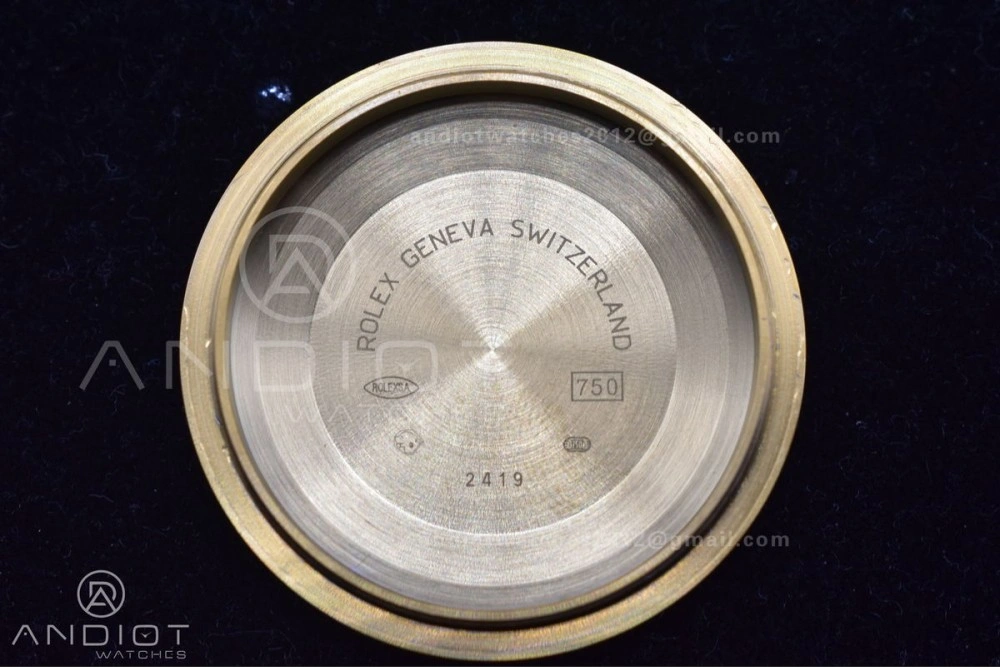 DayDate 40 YG GMF Plated 904L Steel Checked Dial Crystal Markers On President Bracelet A2836 V2