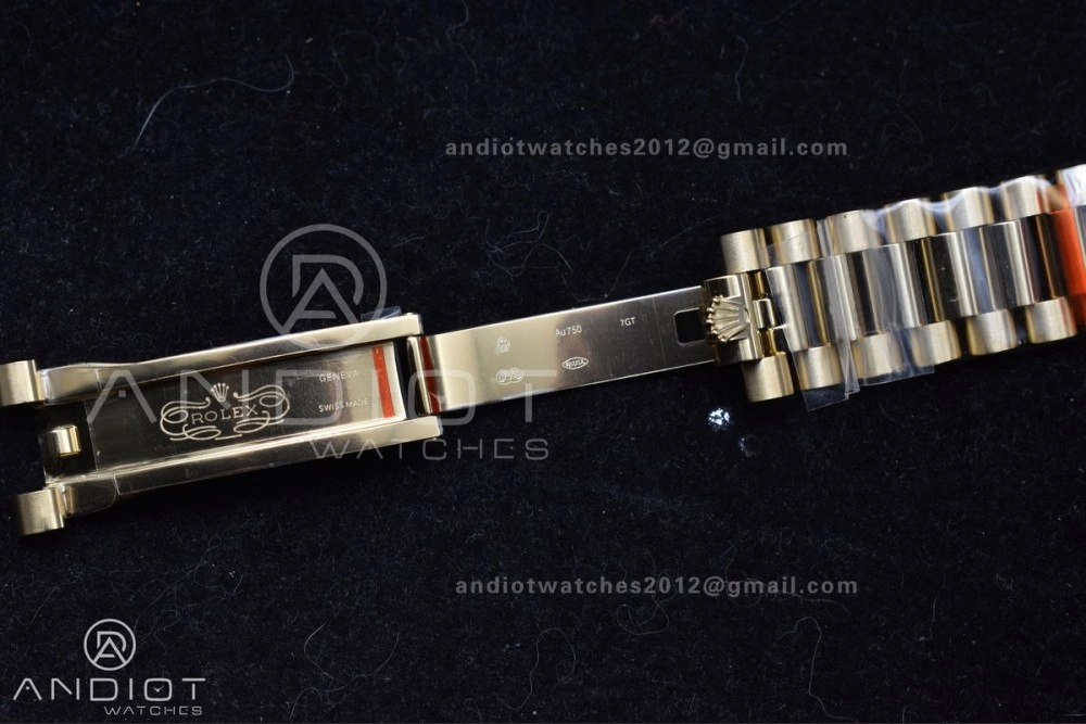 DayDate 40 YG GMF Tungsten Weighted 904L Steel White Dial Stick Markers On President Bracelet A2836 V2