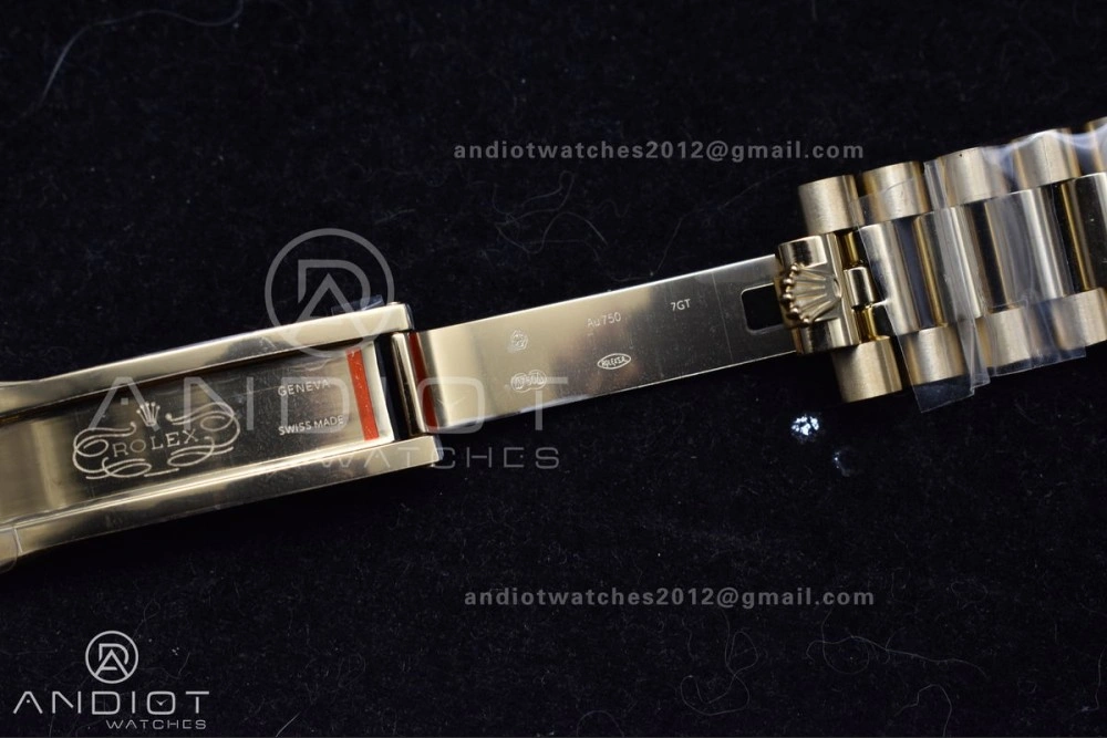 DayDate 40 YG GMF Tungsten Weighted 904L Steel White Dial Stick Markers On President Bracelet A2836 V2