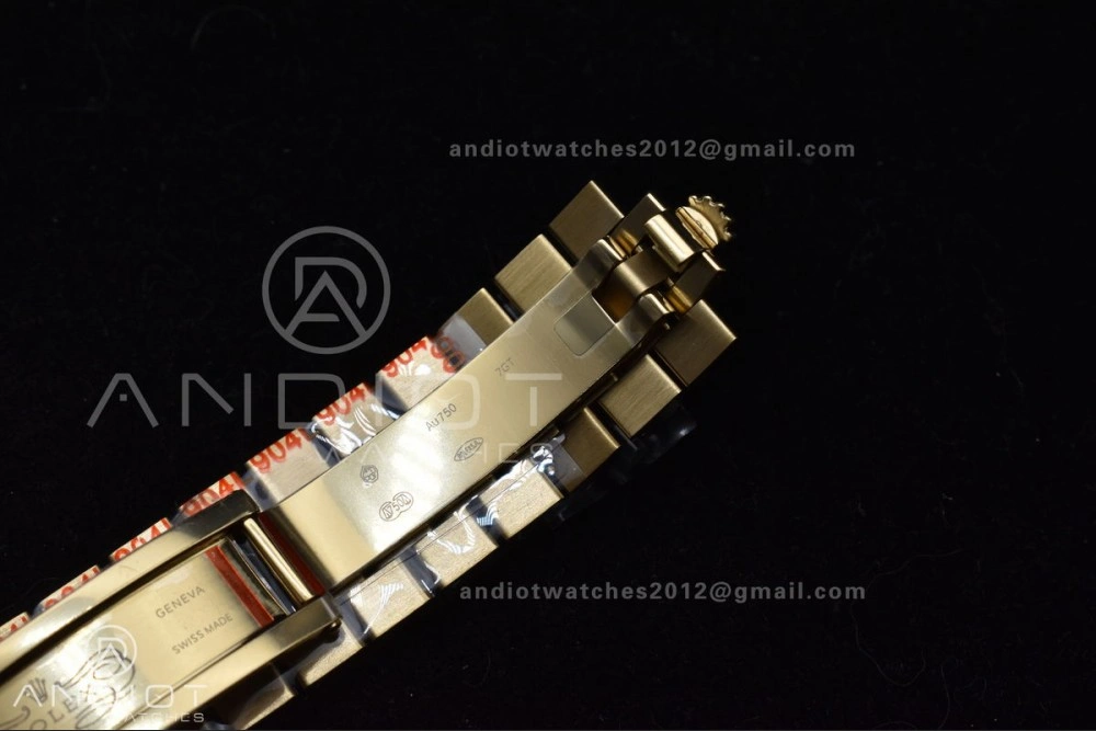 DayDate 40 YG GMF Tungsten Weighted 904L Steel White Dial Stick Markers On President Bracelet A2836 V2