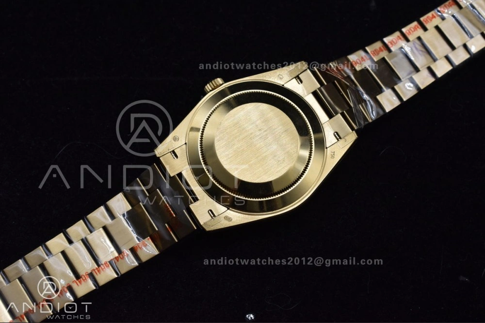 DayDate 40 YG GMF Tungsten Weighted 904L Steel White Dial Stick Markers On President Bracelet A2836 V2