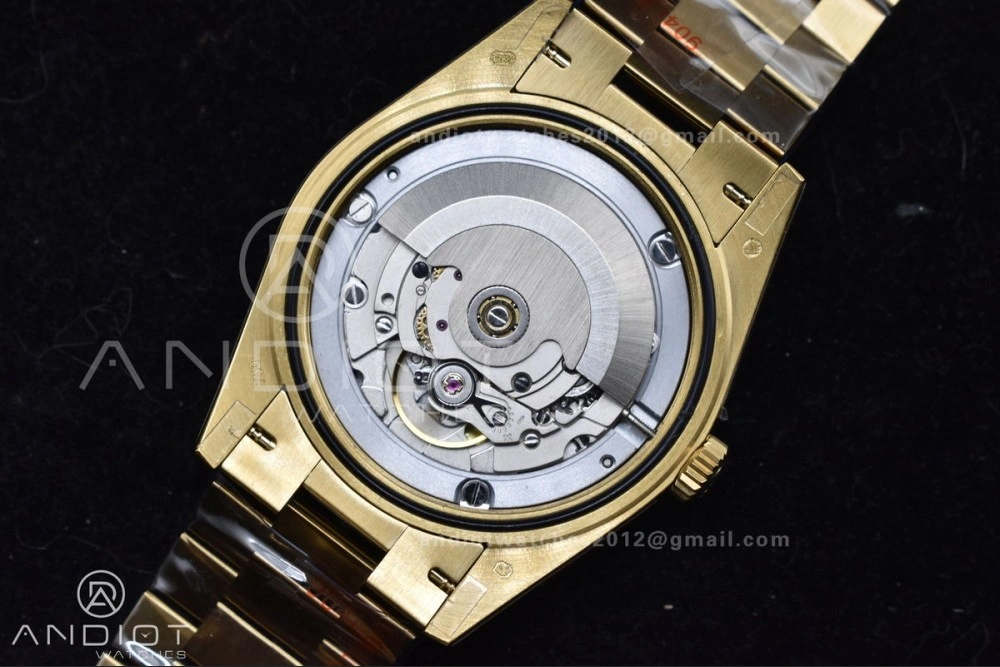 DayDate 40 YG GMF Tungsten Weighted 904L Steel White Dial Stick Markers On President Bracelet A2836 V2