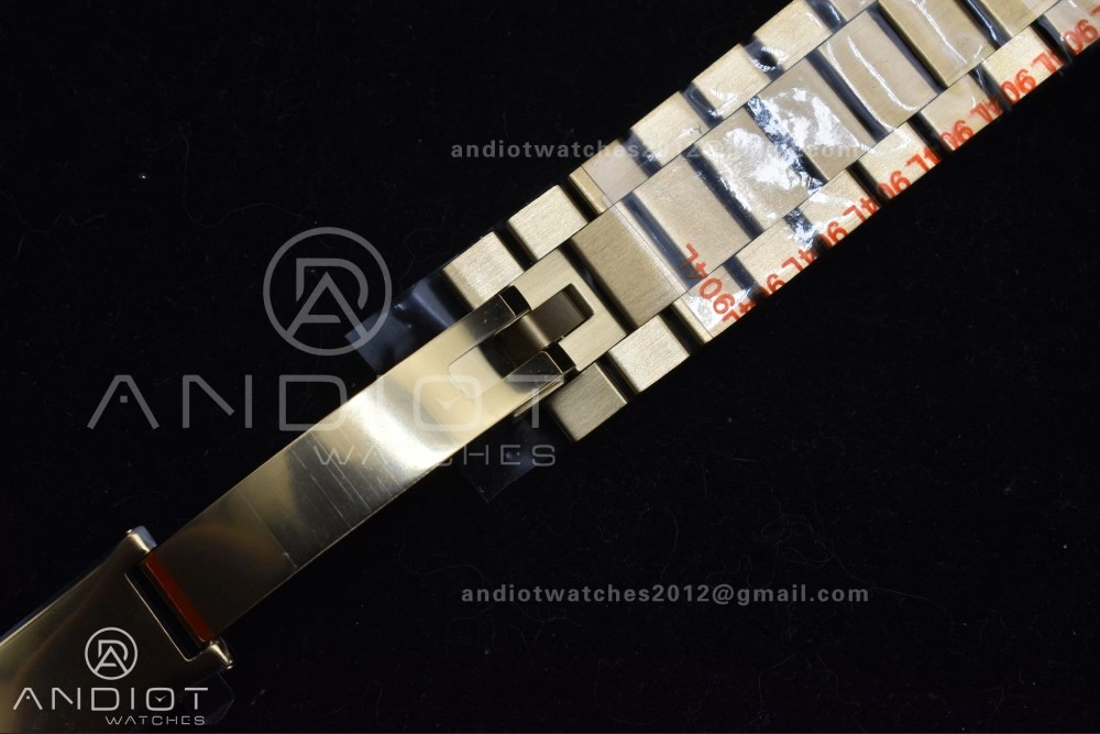 DayDate 40 YG QF Best Edition 904L Steel Green Black Dial on President Bracelet A2836 V4 (Gain Weight)