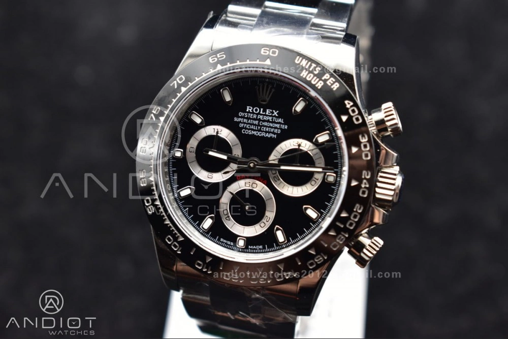 Daytona 116500 APSF 1:1 Best Edition 904L SS Case and Bracelet Black Dial SH4130