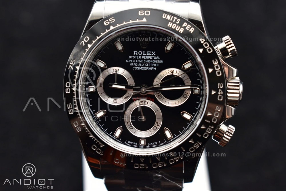 Daytona 116500 APSF 1:1 Best Edition 904L SS Case and Bracelet Black Dial SH4130