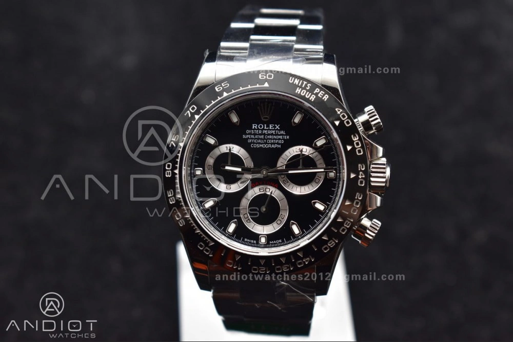 Daytona 116500 APSF 1:1 Best Edition 904L SS Case and Bracelet Black Dial SH4130