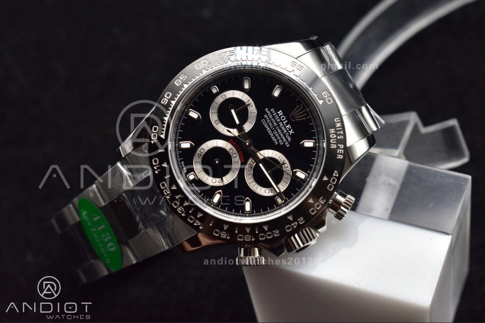 Daytona 116500 APSF 1:1 Best Edition 904L SS Case and Bracelet Black Dial SH4130