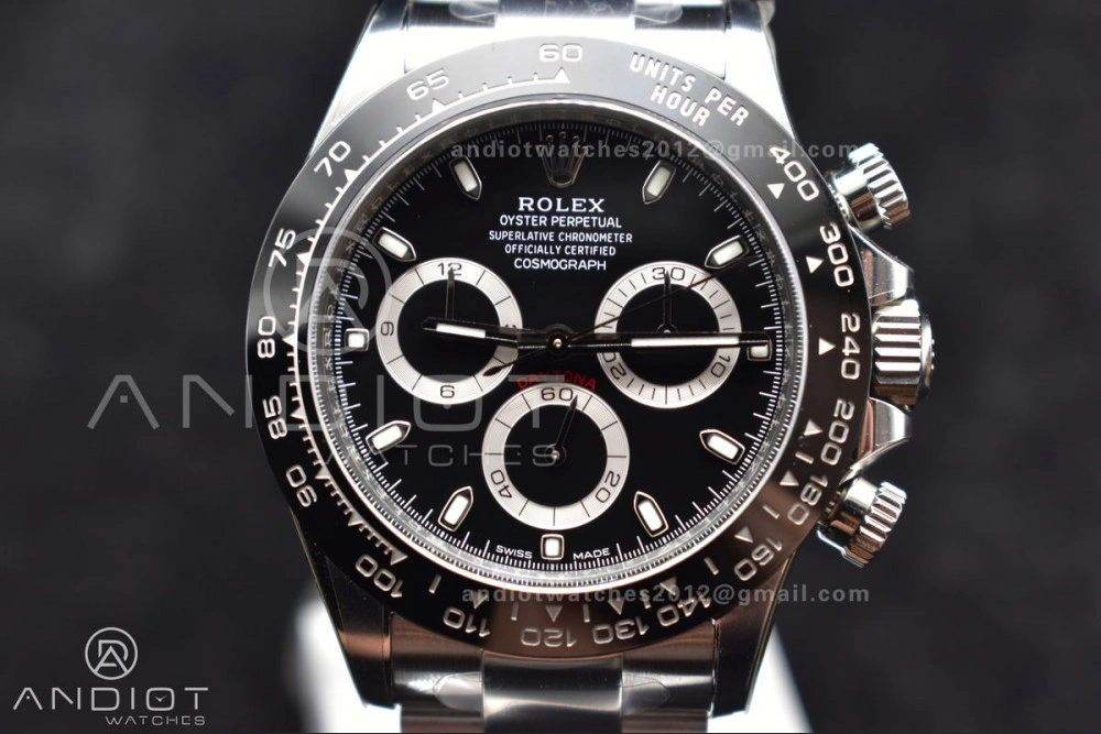 Daytona 116500 Clean V3 904L SS Case And Bracelet Black Dial 4130