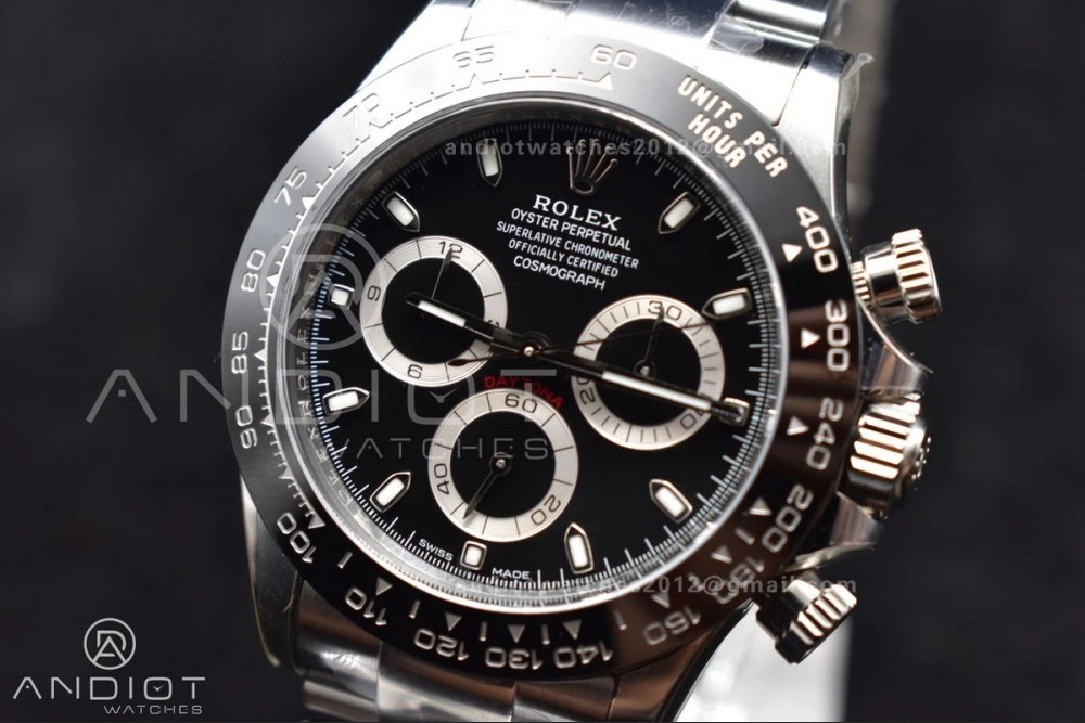 Daytona 116500 Clean V3 904L SS Case And Bracelet Black Dial 4130
