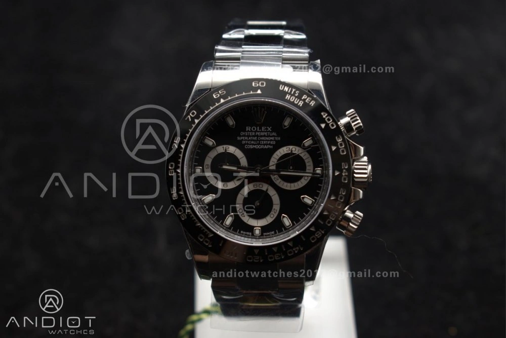Daytona 116500 ZF 1:1 Best Edition 904L SS Case and Bracelet Black Dial SH4130