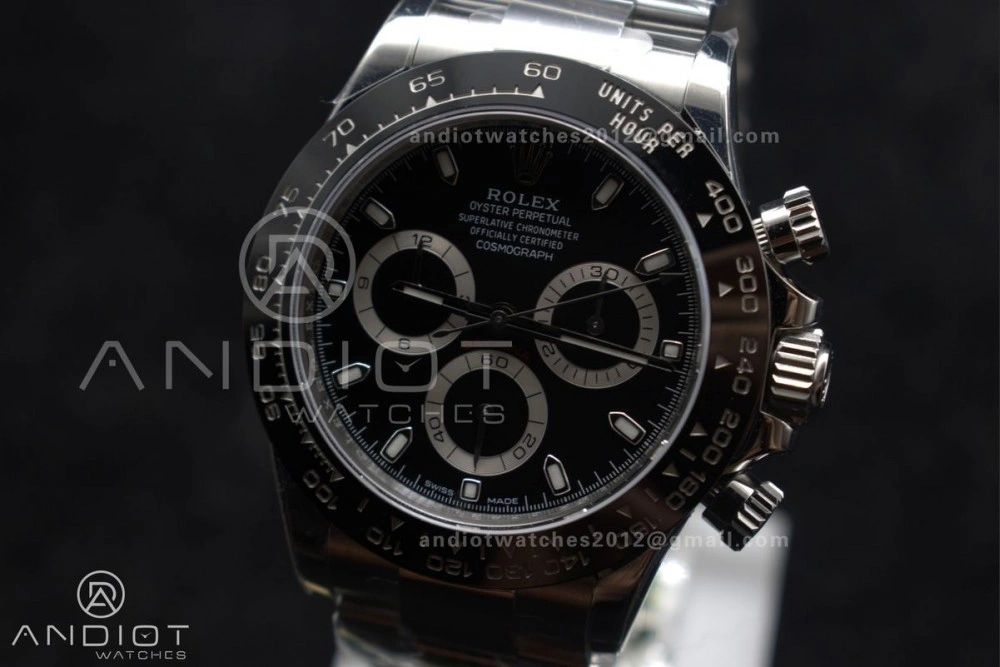 Daytona 116500 ZF 1:1 Best Edition 904L SS Case and Bracelet Black Dial SH4130