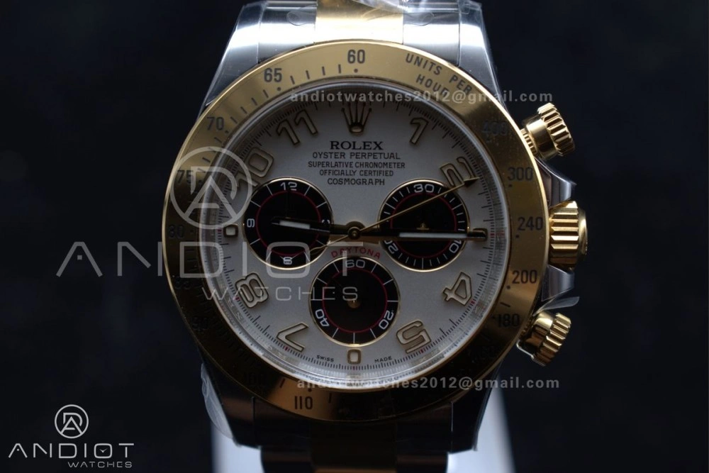 Daytona 116503 Clean 1:1 Best Edition White Dial Arabic Markers on SS YG Bracelet SA4130 V2