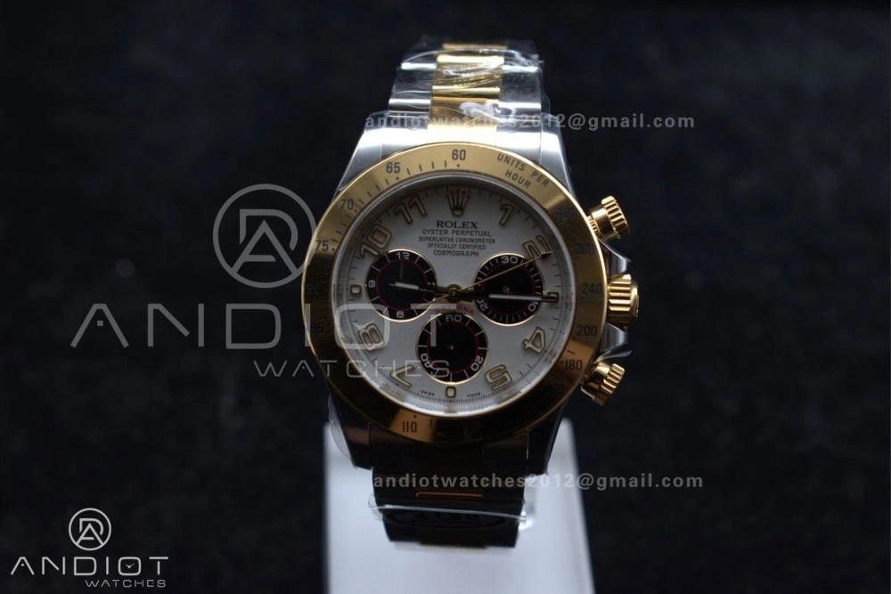 Daytona 116503 Clean 1:1 Best Edition White Dial Arabic Markers on SS YG Bracelet SA4130 V2