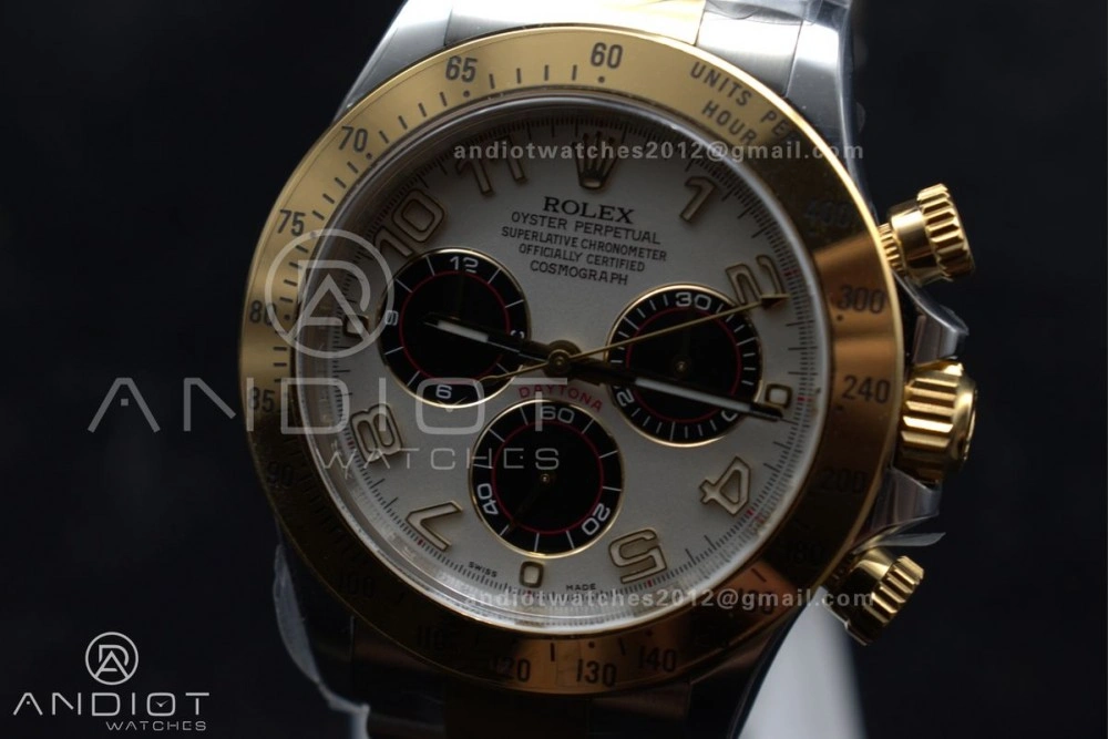 Daytona 116503 Clean 1:1 Best Edition White Dial Arabic Markers on SS YG Bracelet SA4130 V2