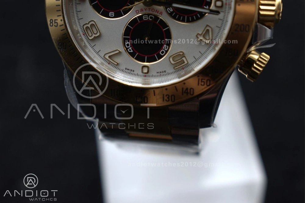 Daytona 116503 Clean 1:1 Best Edition White Dial Arabic Markers on SS YG Bracelet SA4130 V2