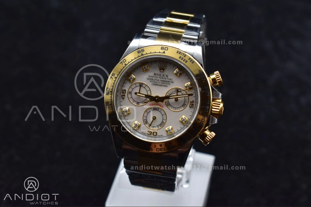 Daytona 116503 Clean 1:1 Best Edition White Mother Of Pearl Diamond Dial on SS YG Bracelet SA4130 V2