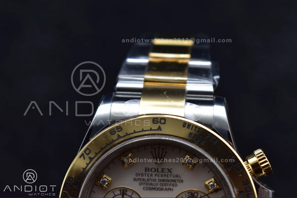 Daytona 116503 Clean 1:1 Best Edition White Mother Of Pearl Diamond Dial on SS YG Bracelet SA4130 V2