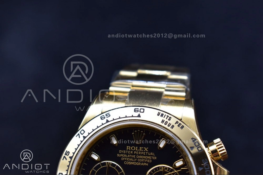 Daytona 116505 Clean 1:1 Best Edition Black Dial on YG Bracelet SA4130 V2