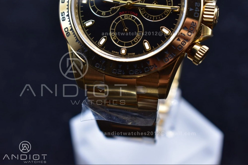 Daytona 116505 Clean 1:1 Best Edition Black Dial on YG Bracelet SA4130 V2