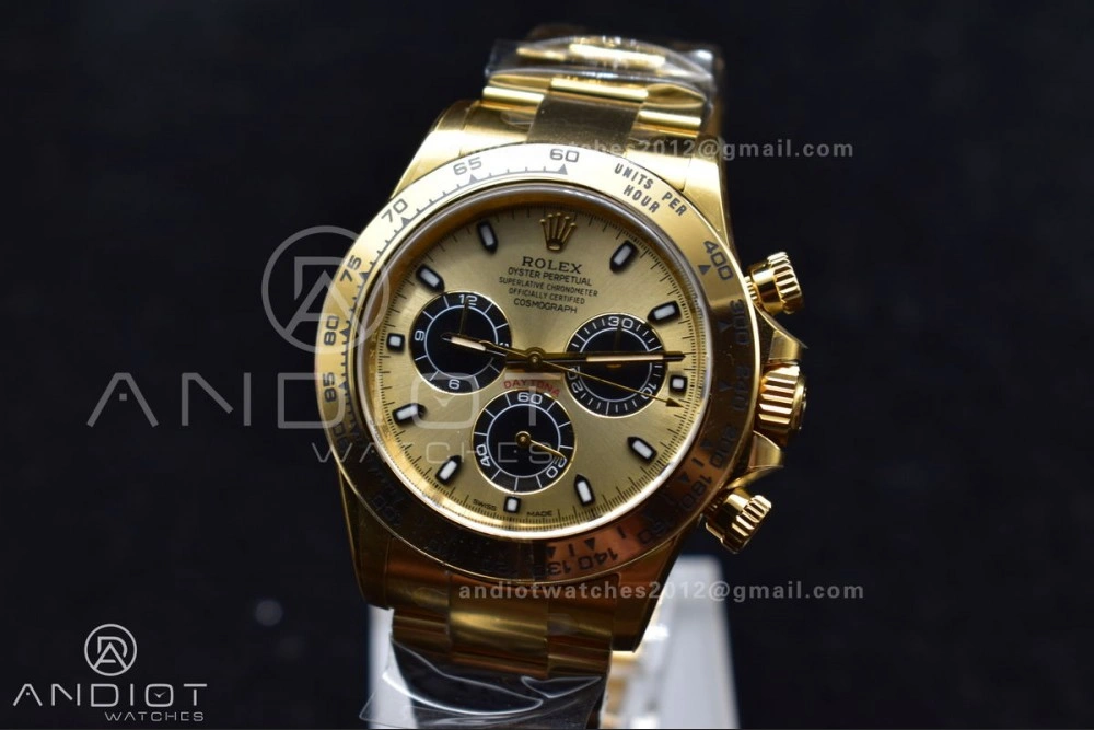 Daytona 116505 Clean 1:1 Best Edition YG Dial Black Markers on YG Bracelet SA4130 V2