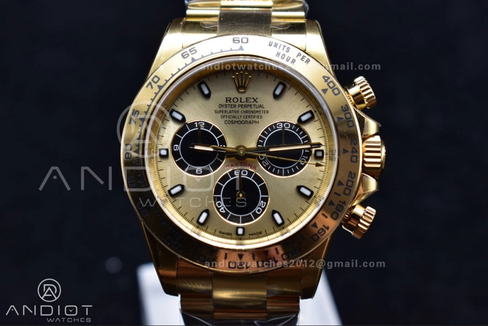 Daytona 116505 Clean 1:1 Best Edition YG Dial Black Markers on YG Bracelet SA4130 V2