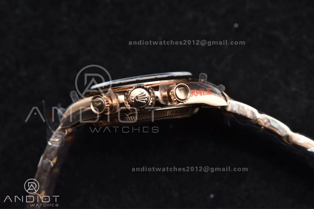 Daytona 116505 QF 1:1 Best Edition Black RG Dial on RG Bracelet SH4130 V3 (Gain Weight)