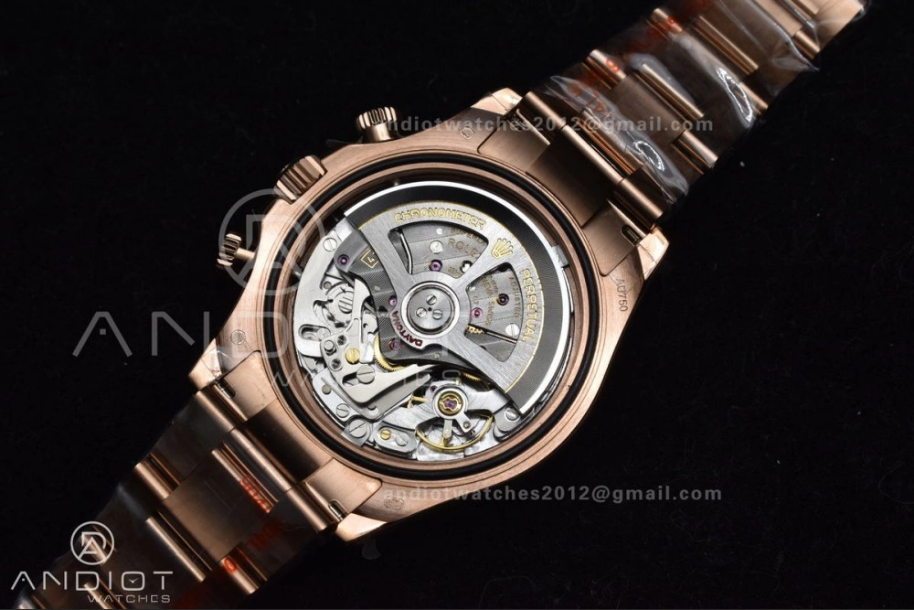 Daytona 116505 QF 1:1 Best Edition Black RG Dial on RG Bracelet SH4130 V3 (Gain Weight)