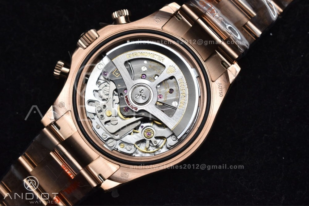 Daytona 116505 QF 1:1 Best Edition Black RG Dial on RG Bracelet SH4130 V3 (Gain Weight)