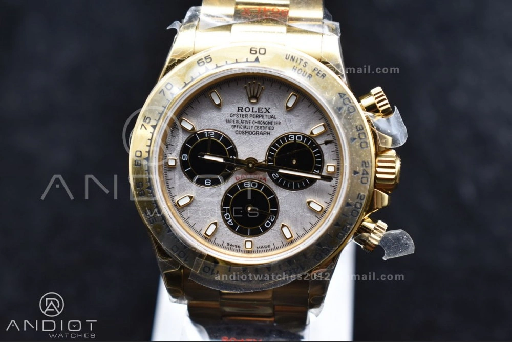 Daytona 116505 QF 1:1 Best Edition Meteorite Dial on RG Bracelet SH4130 V3 (Gain Weight)