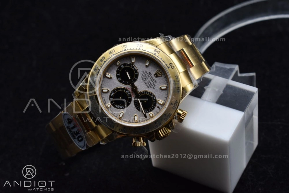 Daytona 116505 QF 1:1 Best Edition Meteorite Dial on RG Bracelet SH4130 V3 (Gain Weight)