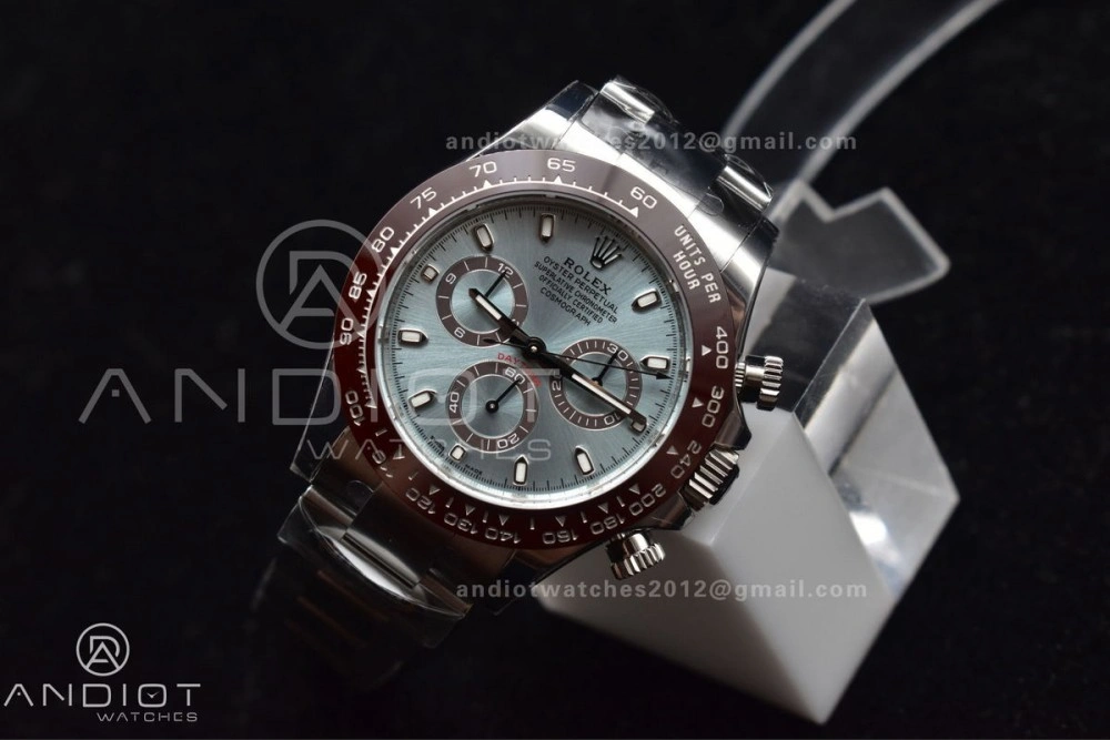 Daytona 116506 Brown Ceramic BTF 1:1 Best Edition Ice Blue Dial on SS Bracelet SA4130 V2