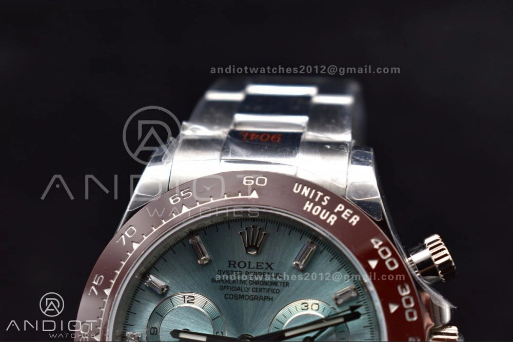 Daytona 116506 QF 1:1 Best Edition Ice Blue Dial Crystal Markers on SS Bracelet SH4130 V3 (Gain Weight)
