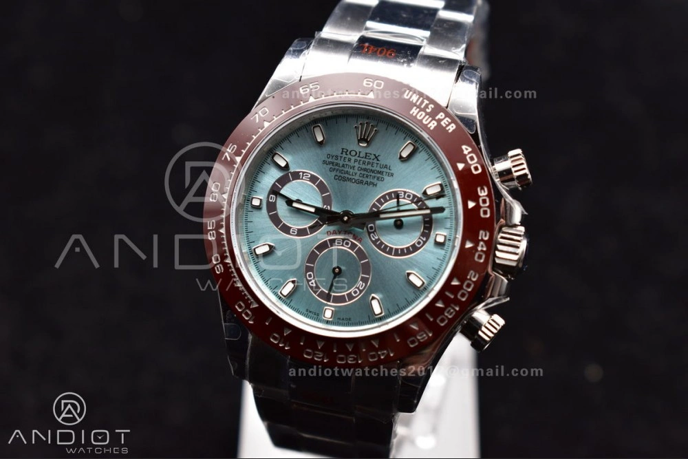 Daytona 116506 QF 1:1 Best Edition Ice Blue Dial Lume Markers on SS Bracelet SH4130 V3 (Gain Weight)
