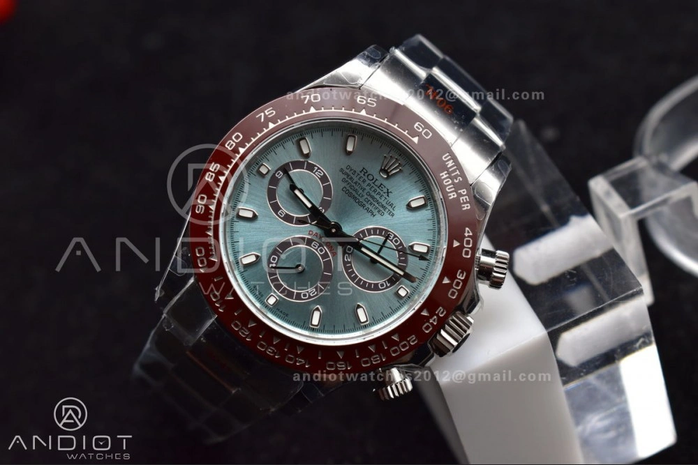 Daytona 116506 QF 1:1 Best Edition Ice Blue Dial Lume Markers on SS Bracelet SH4130 V3 (Gain Weight)