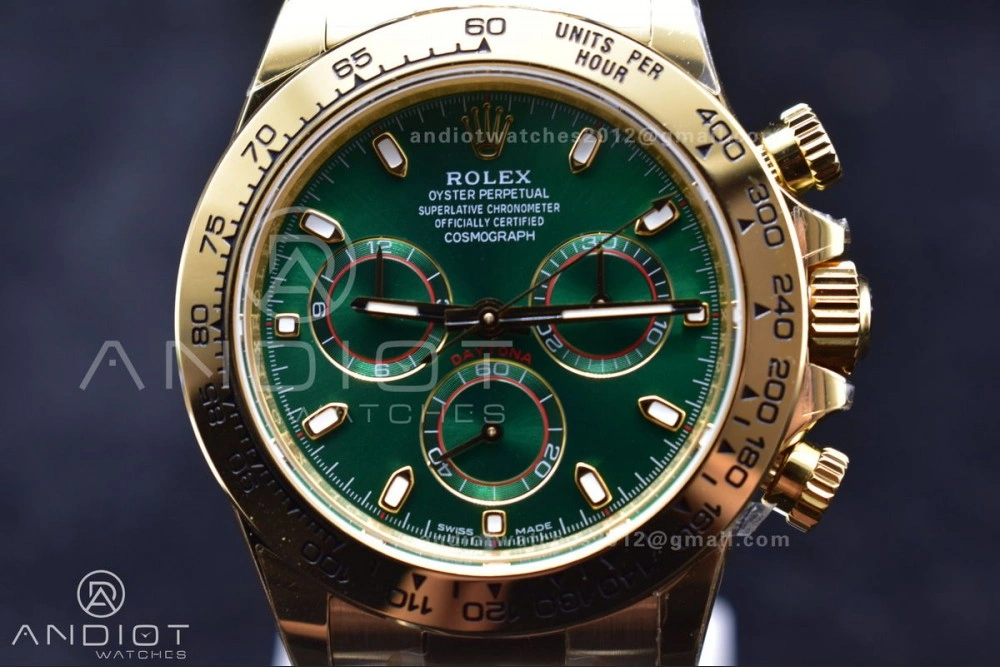 Daytona 116508 BTF 1:1 Best Edition Green Dial on YG Bracelet SA4130