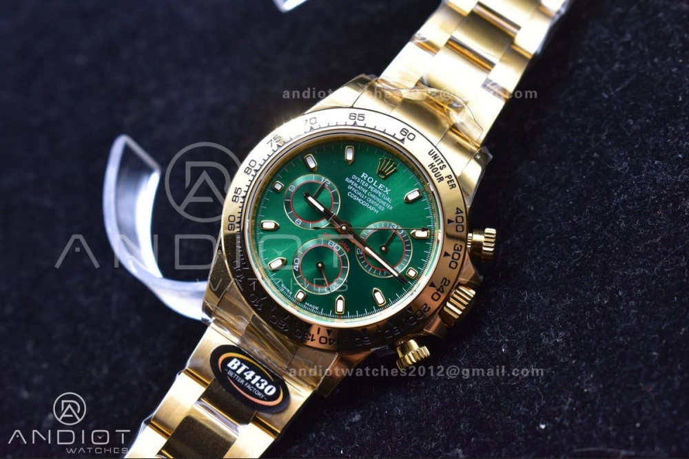 Daytona 116508 BTF 1:1 Best Edition Green Dial on YG Bracelet SA4130