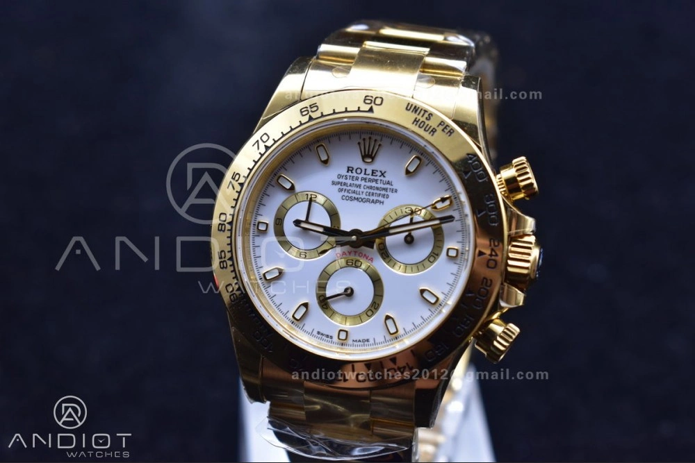 Daytona 116508 BTF 1:1 Best Edition White Dial on YG Bracelet SA4130