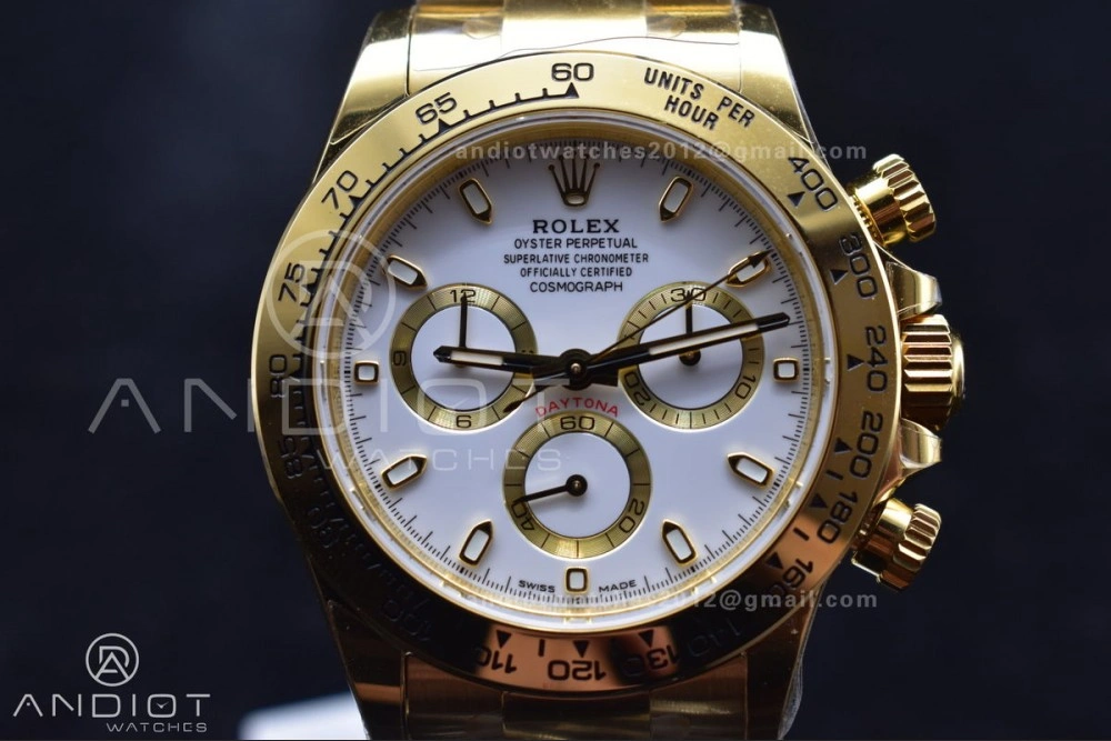 Daytona 116508 BTF 1:1 Best Edition White Dial on YG Bracelet SA4130